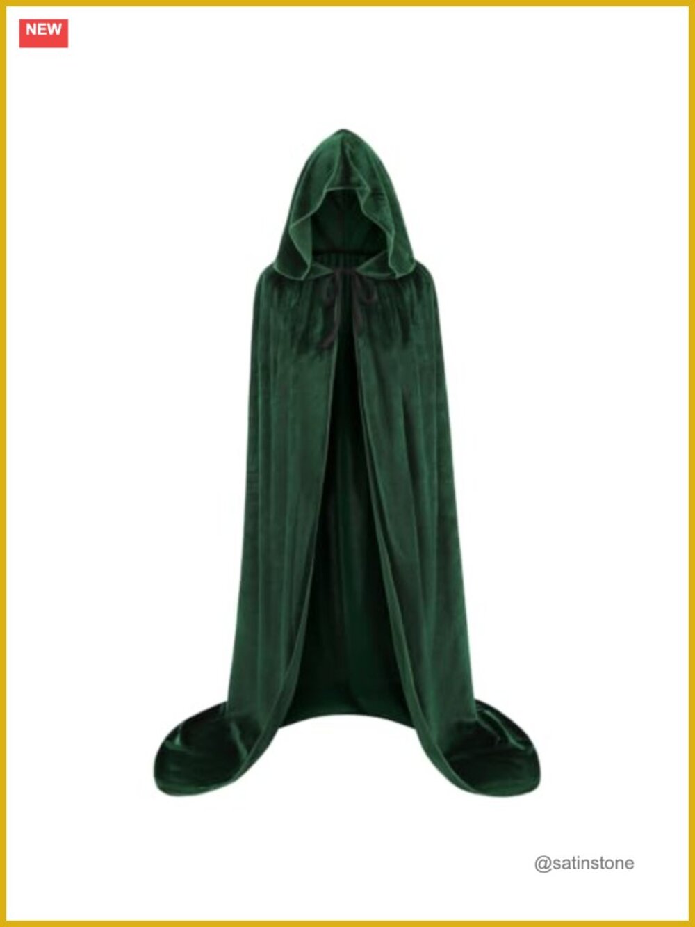 Unisex Velvet Hooded Cape Cosplay Costume Cloak Robe